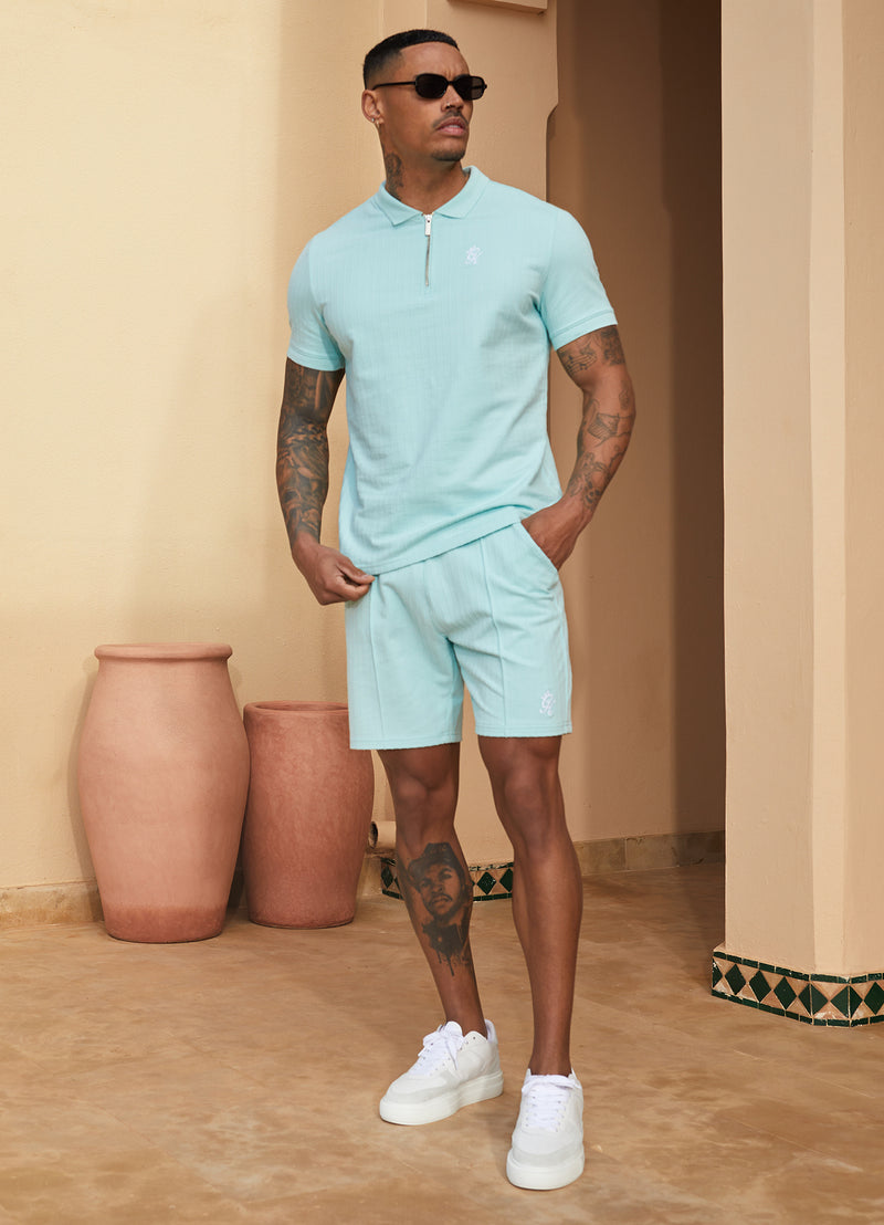 Gym King Riviera Signature Polo - Aqua Sky