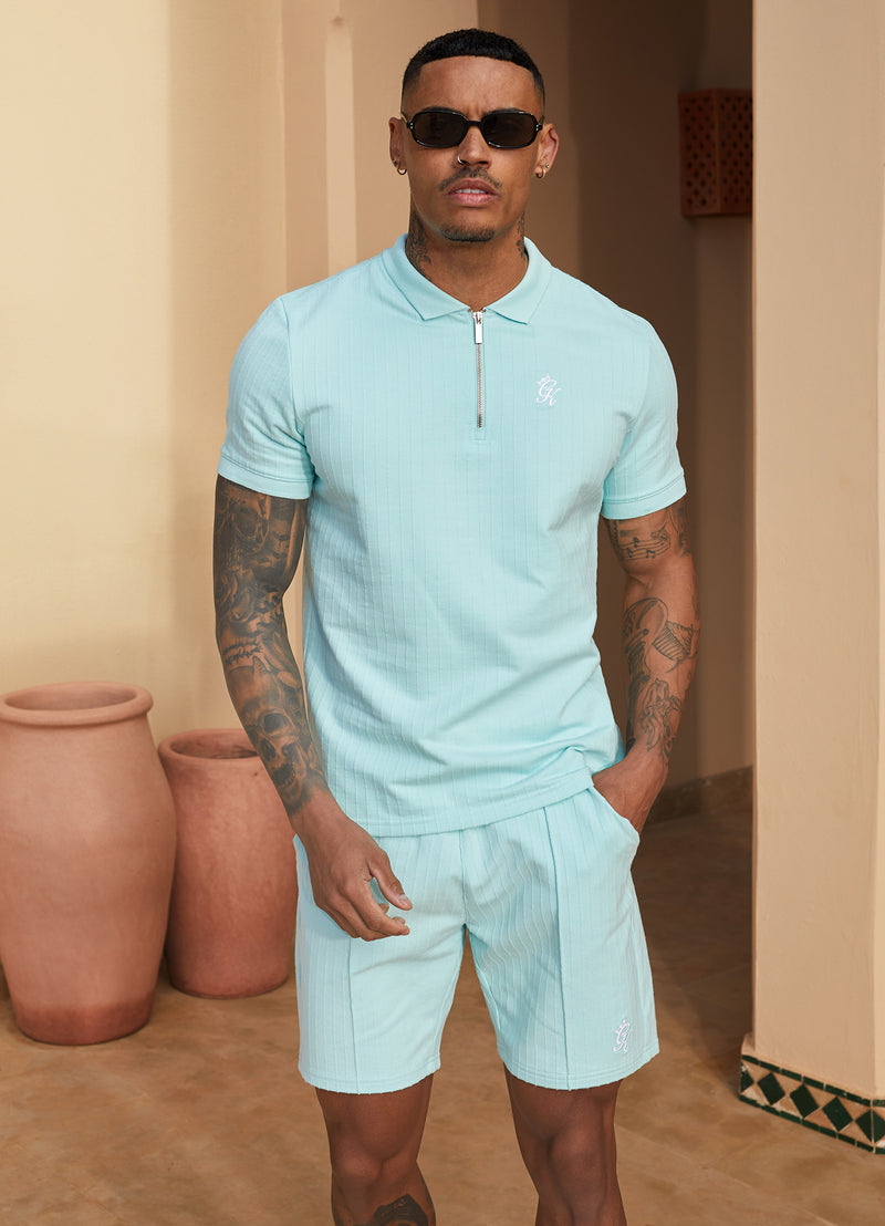 Gym King Riviera Signature Polo - Aqua Sky