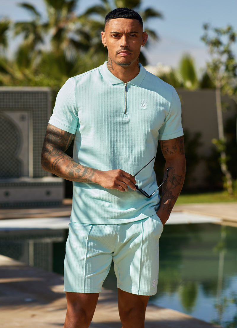 Gym King Riviera Signature Polo - Aqua Sky