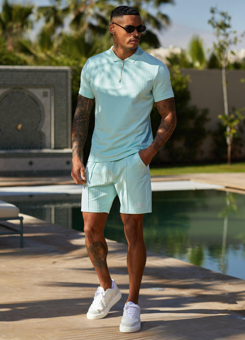 Gym King Riviera Signature Polo - Aqua Sky