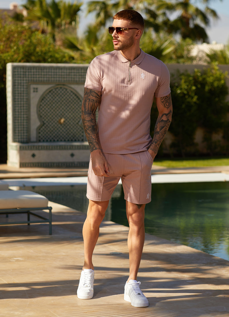 Gym King Riviera Signature Polo - Dusky Pink