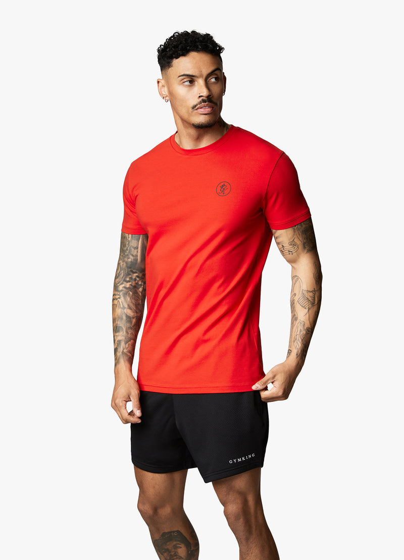 Gym King Nothing Beats Belief Tee - Chilli Red