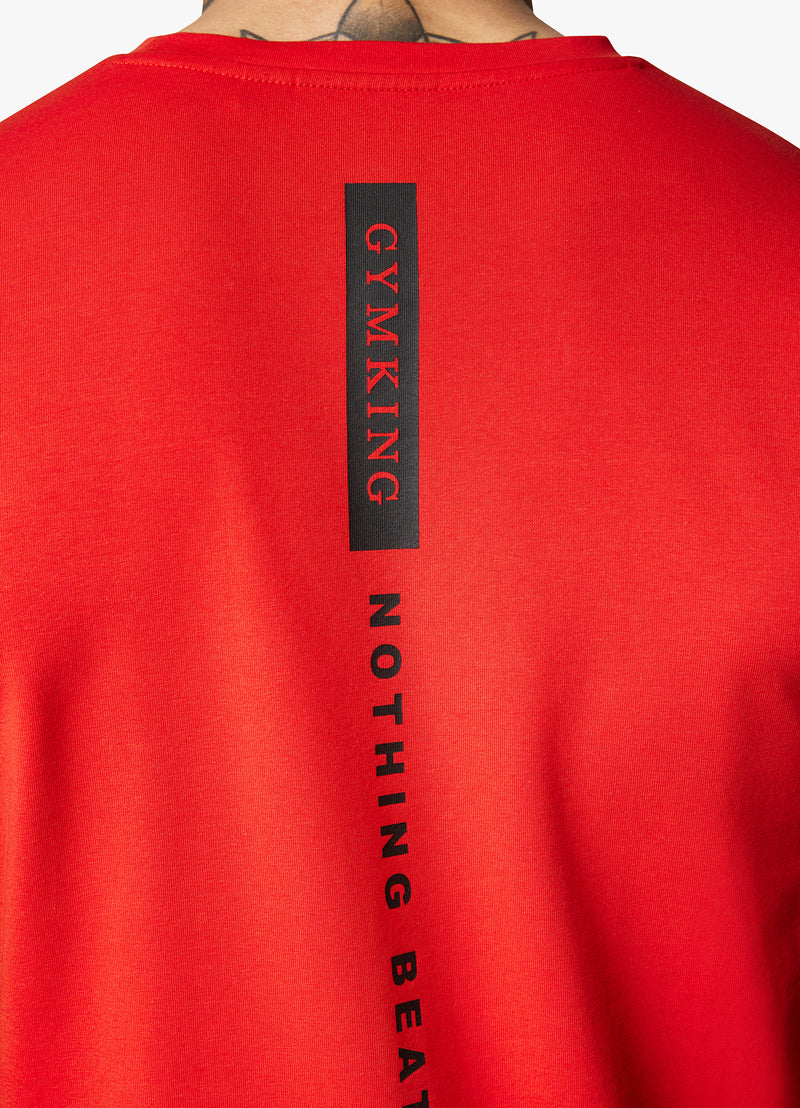 Gym King Nothing Beats Belief Tee - Chilli Red
