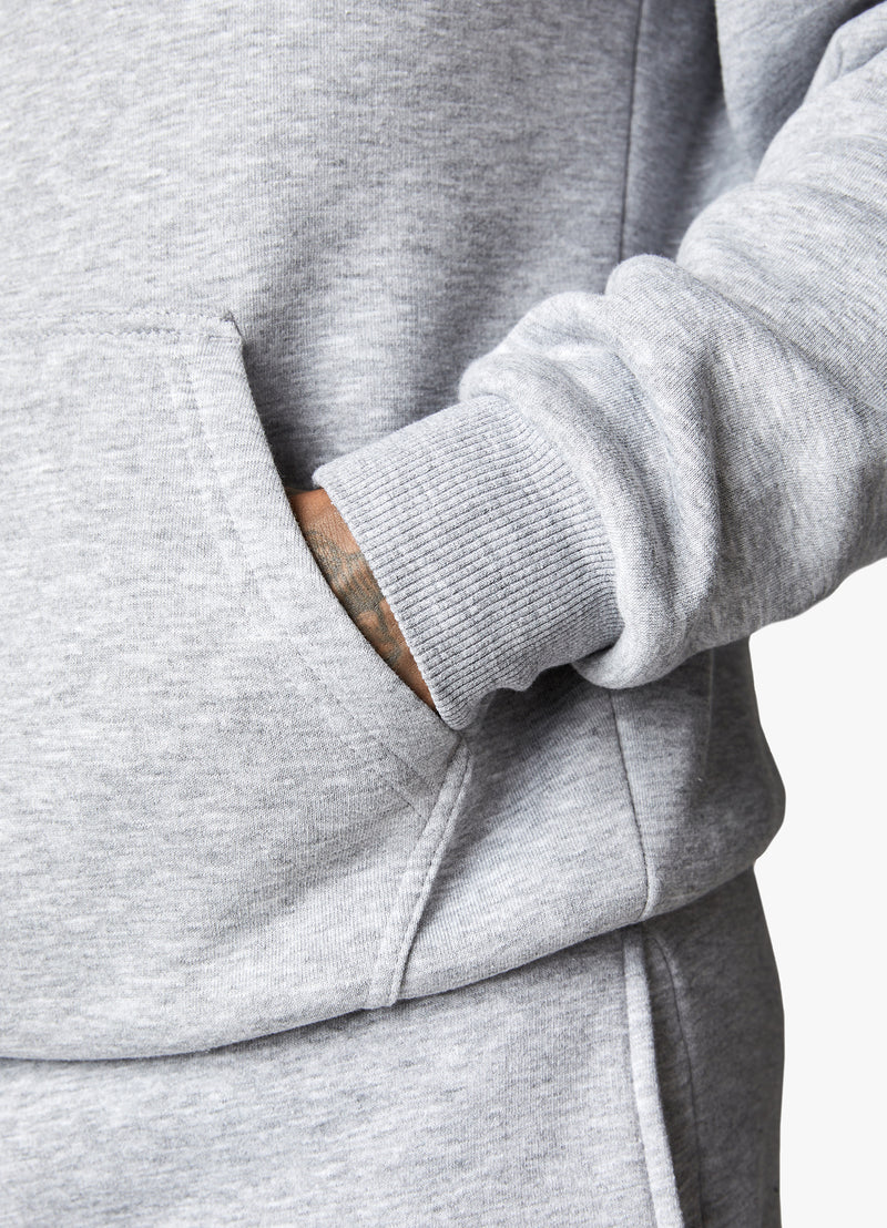 Gym King Nothing Beats Belief Tracksuit - Light Grey Marl
