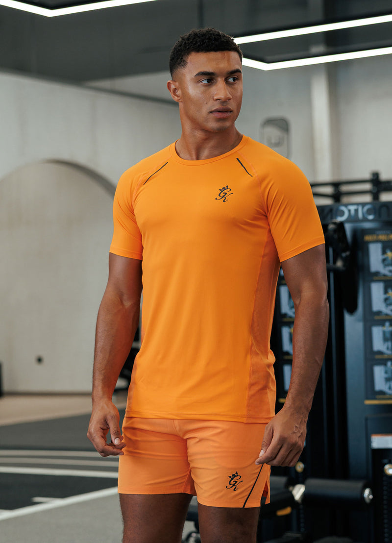 Gym King Flex 2.0 Tee - Amber/Black