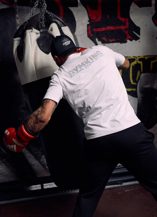 Gym King Nothing Beats Belief 2.0 Jersey Tee - White