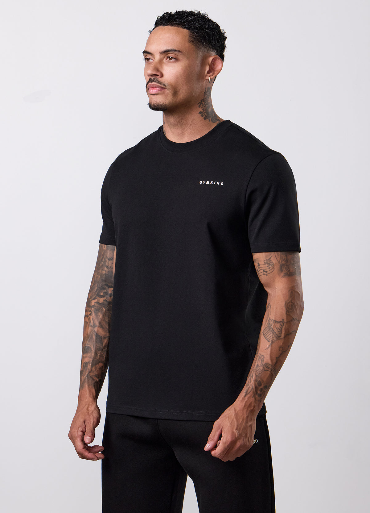 Gym King Nothing Beats Belief Regular Fit T-Shirt - Black
