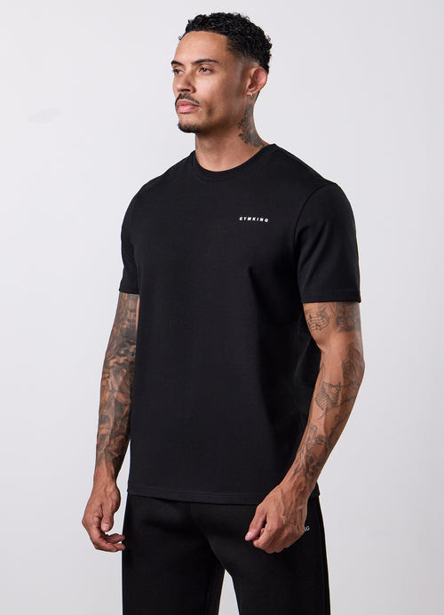 Gym King Nothing Beats Belief Regular Fit T-Shirt - Black