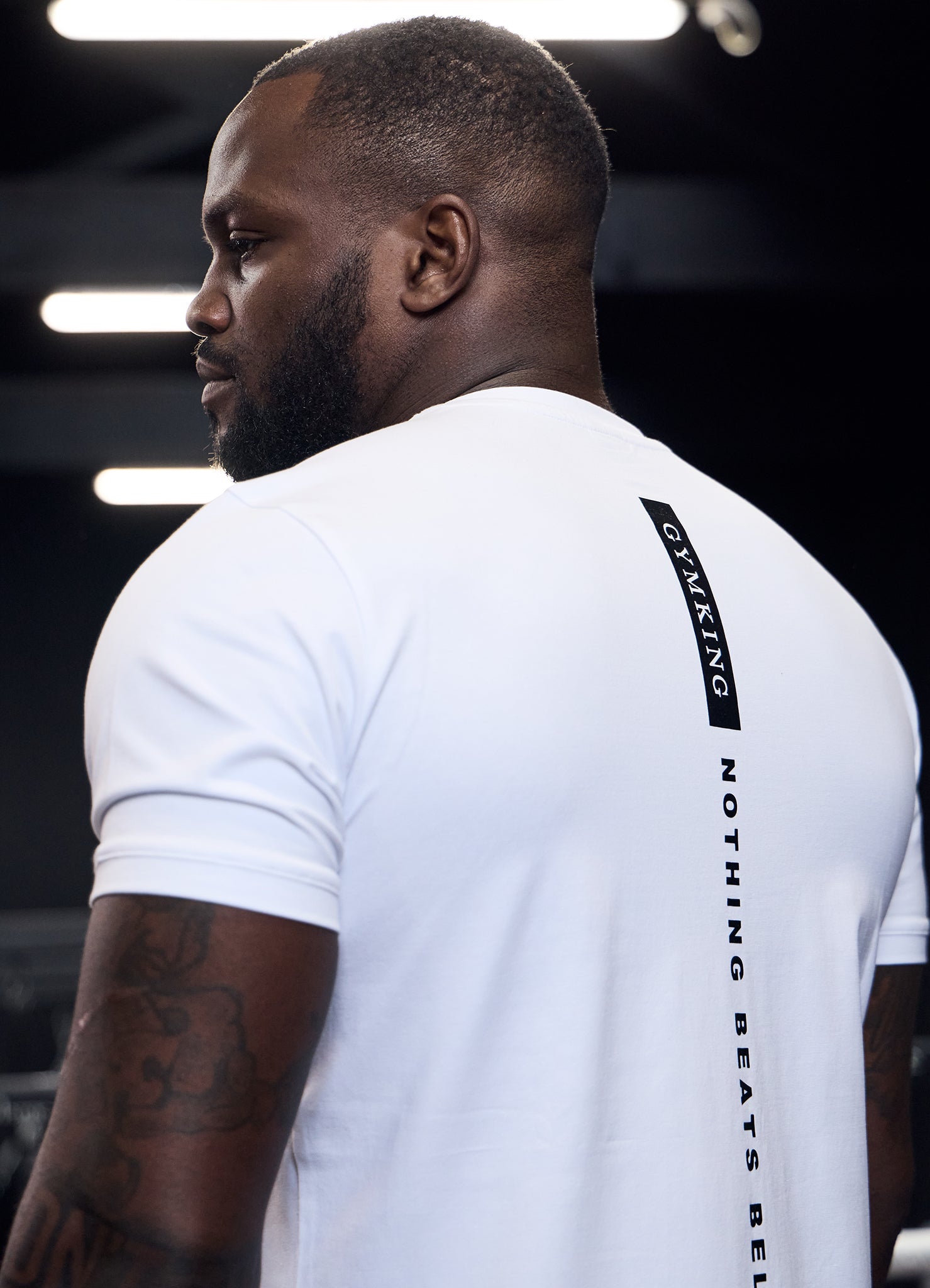 Gym King Nothing Beats Belief Tee - White