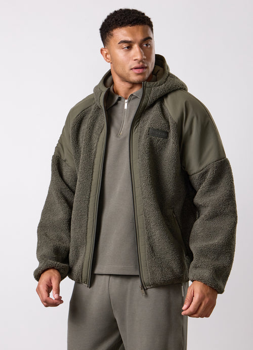 Gym King Obsidian Borg Full Zip Hoodie - Olive