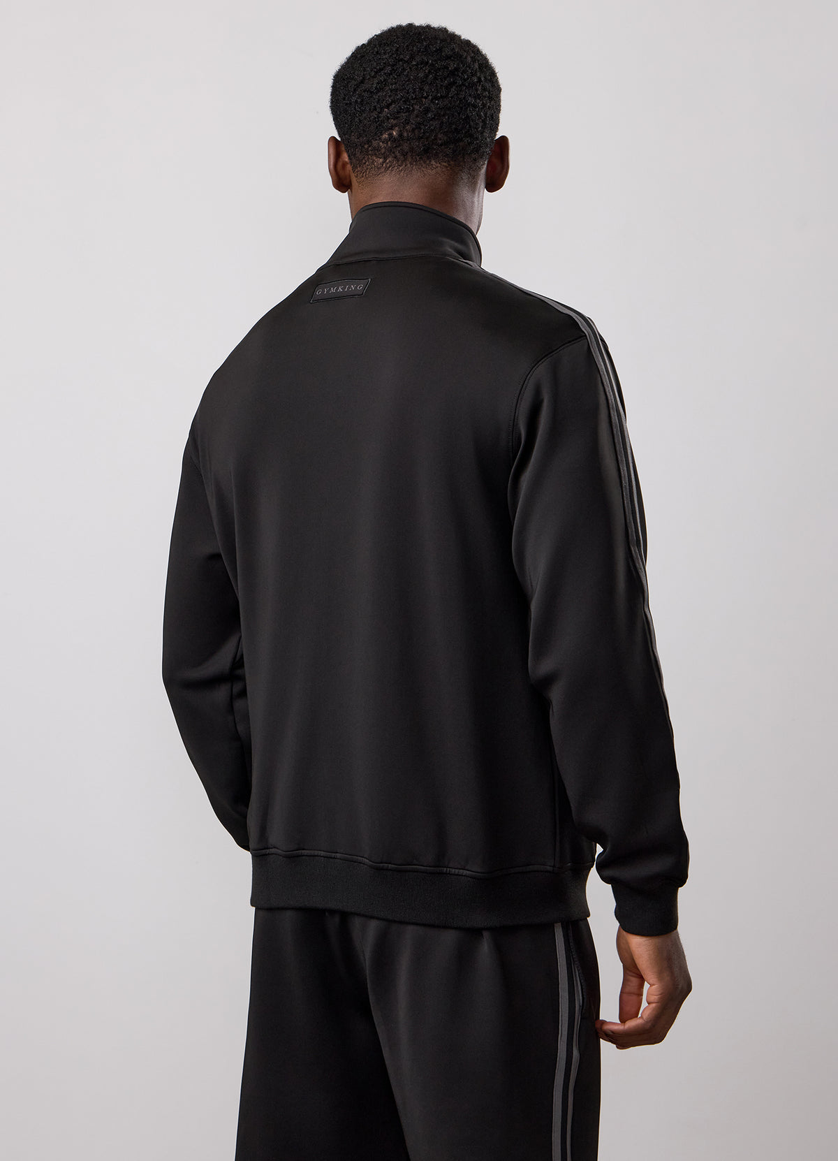 Gym King Obsidian Poly Tracksuit - Black