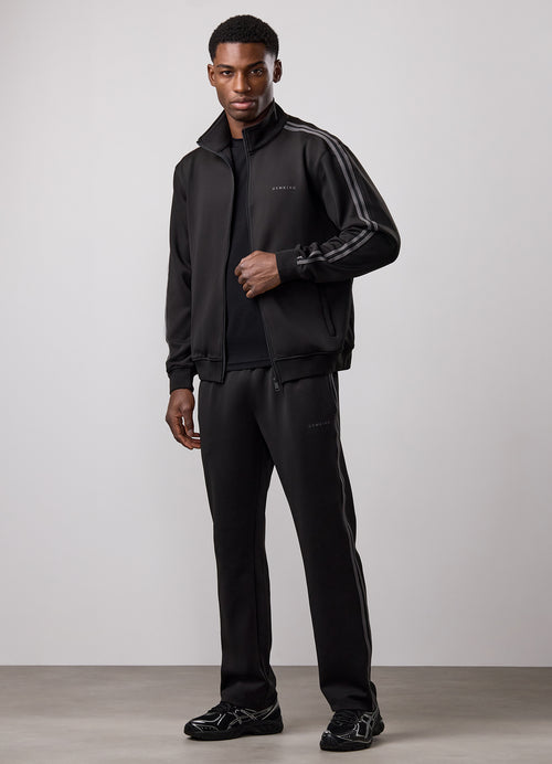 Gym King Obsidian Poly Tracksuit - Black