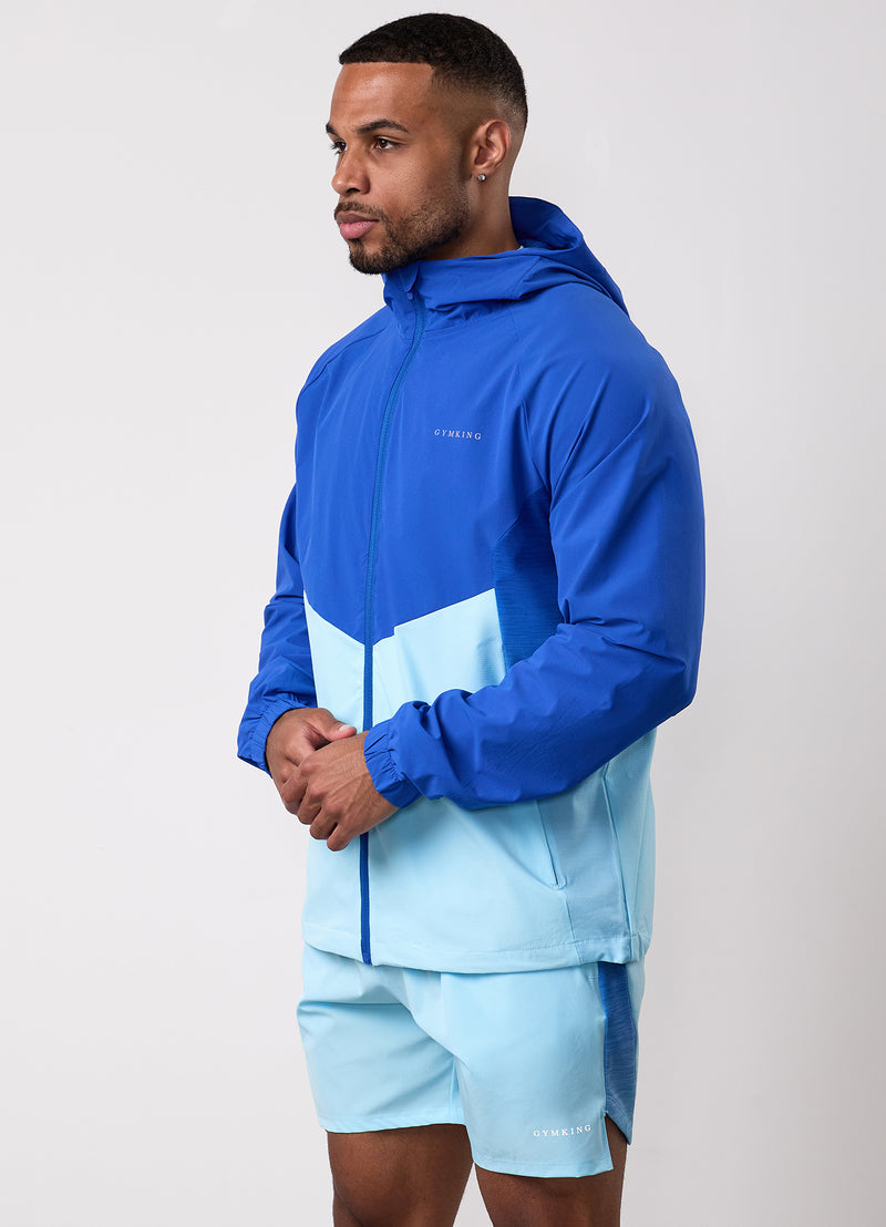 Gym King Ombre Windbreaker - Capri Blue/Ocean Breeze/White