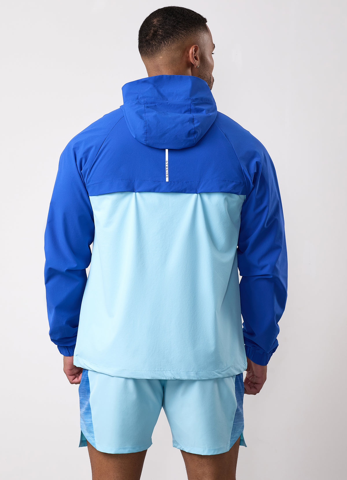 Gym King Ombre Windbreaker - Capri Blue/Ocean Breeze/White