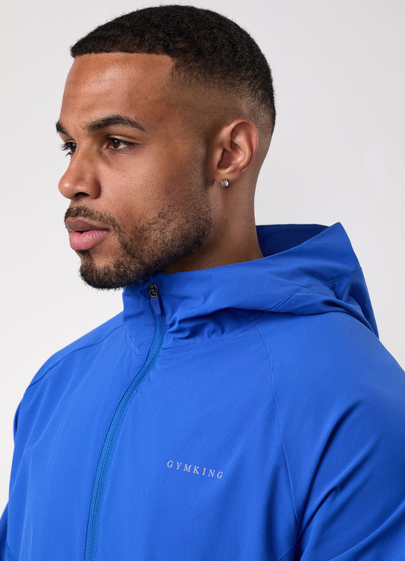 Gym King Ombre Windbreaker - Capri Blue/Ocean Breeze/White