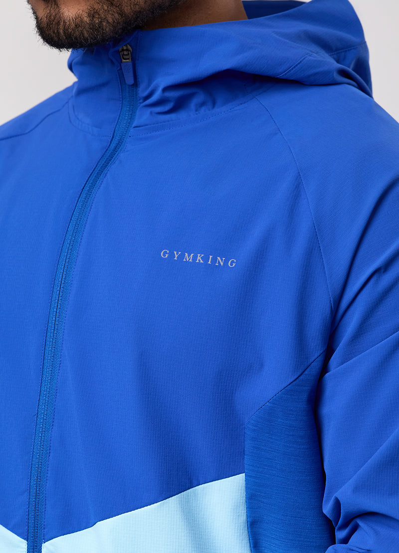 Gym King Ombre Windbreaker - Capri Blue/Ocean Breeze/White