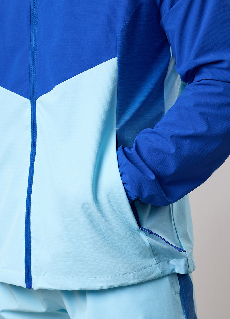 Gym King Ombre Windbreaker - Capri Blue/Ocean Breeze/White