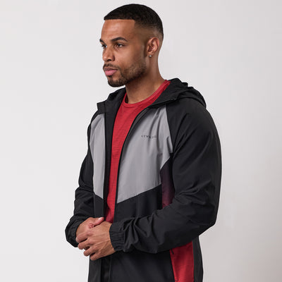 Gym King Ombre Windbreaker - Salsa/Black/Light Grey