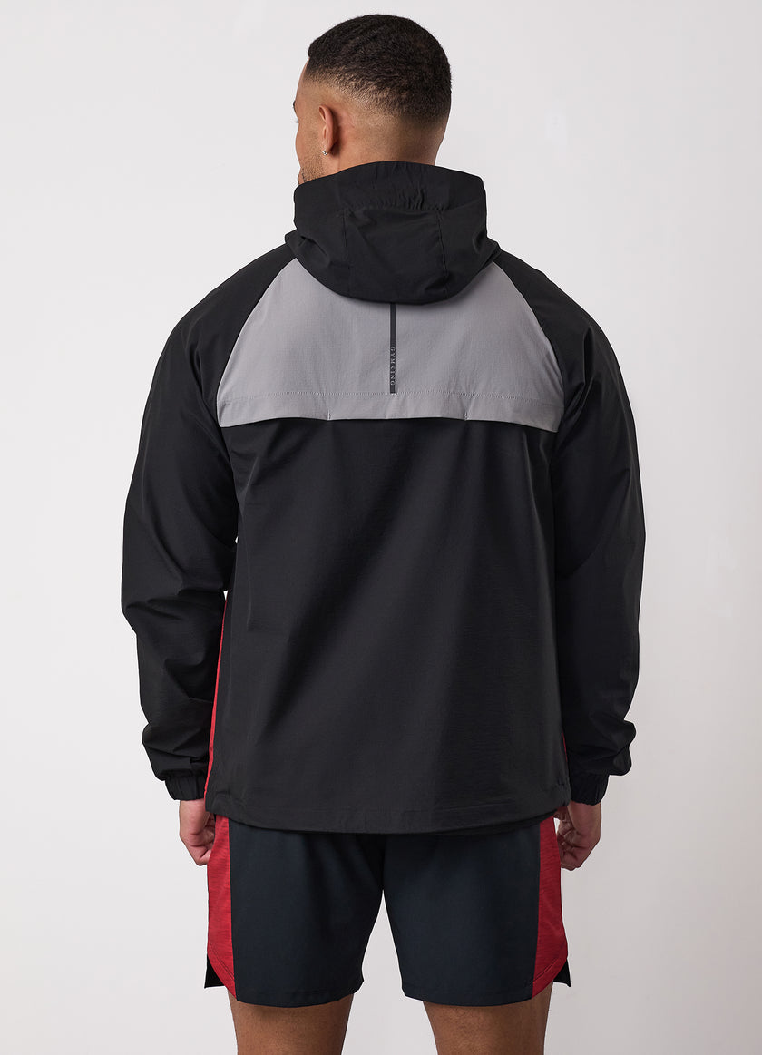 Gym King Ombre Windbreaker - Salsa/Black/Light Grey