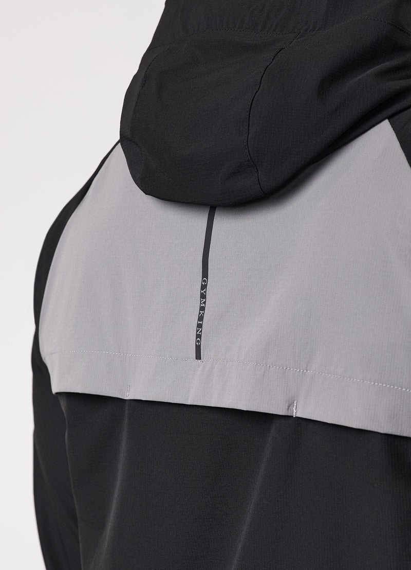 Gym King Ombre Windbreaker - Salsa/Black/Light Grey