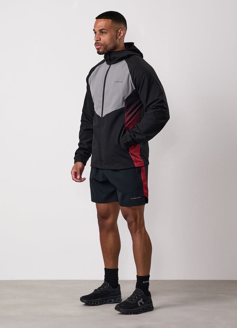 Gym King Ombre Windbreaker - Salsa/Black/Light Grey