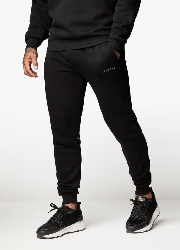 Gym King Outline Print Jogger - Black