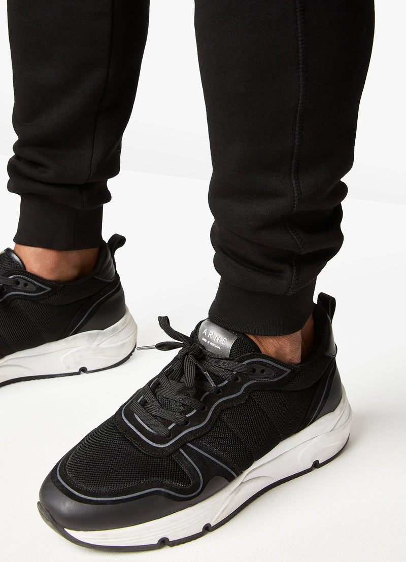 Gym King Outline Print Jogger - Black