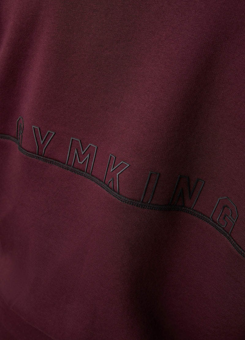 Gym King Outline Print Sweatshirt - Burgundy