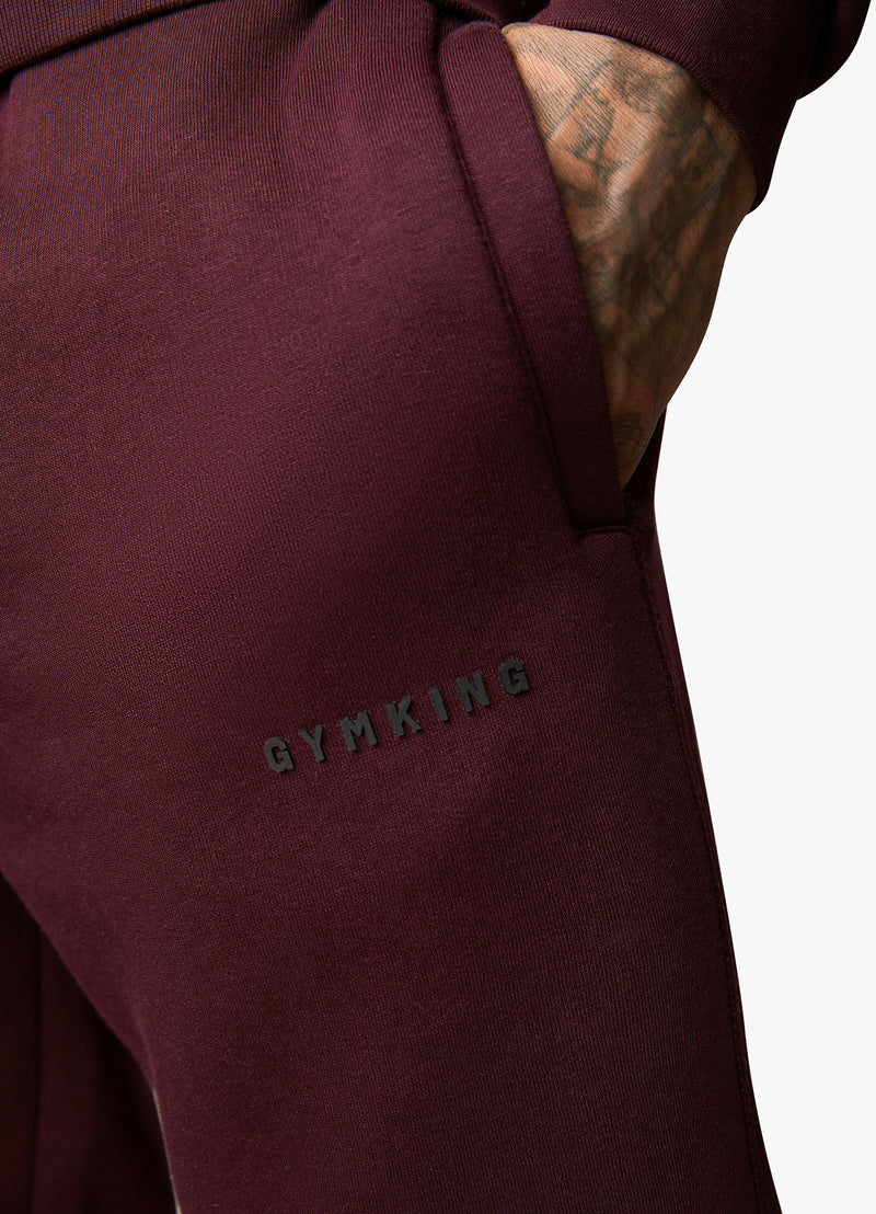 Gym King Outline Print Jogger - Burgundy