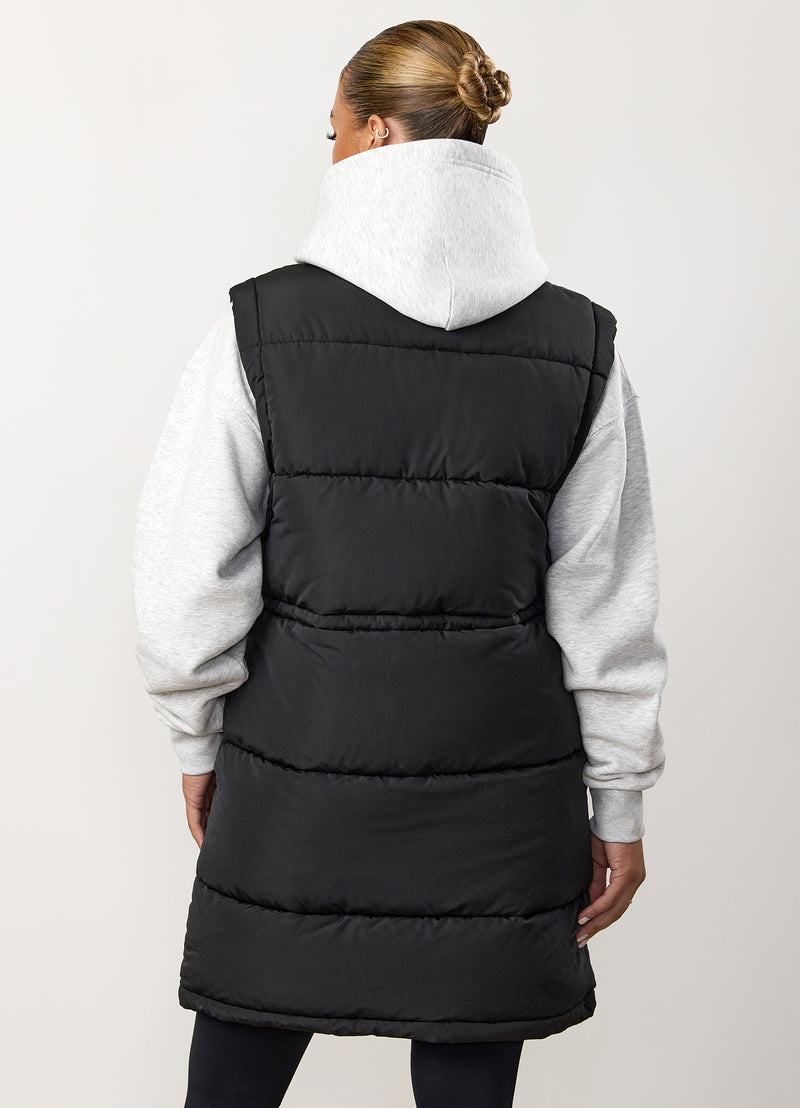 Gym King Longline Gilet - Black
