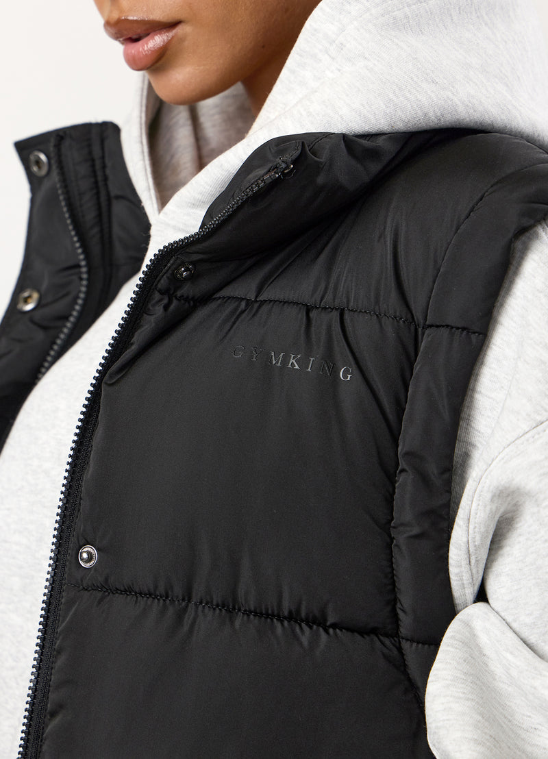 Gym King Longline Gilet - Black