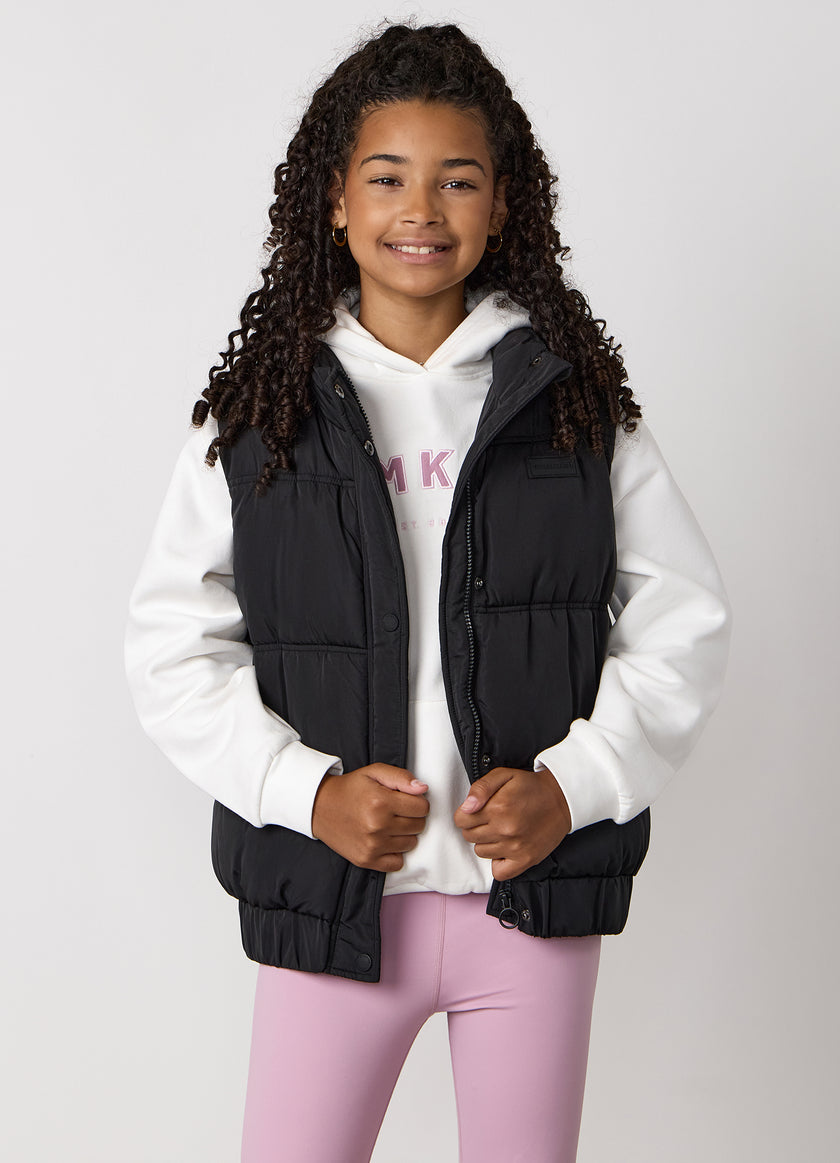 Gym King Kids Panelled Gilet - Black