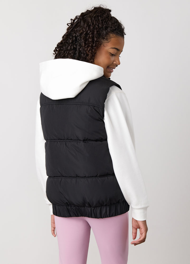 Gym King Kids Panelled Gilet - Black