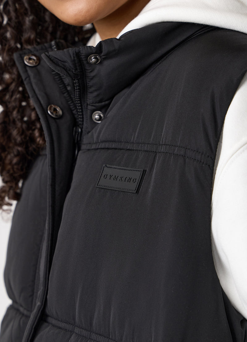 Gym King Kids Panelled Gilet - Black