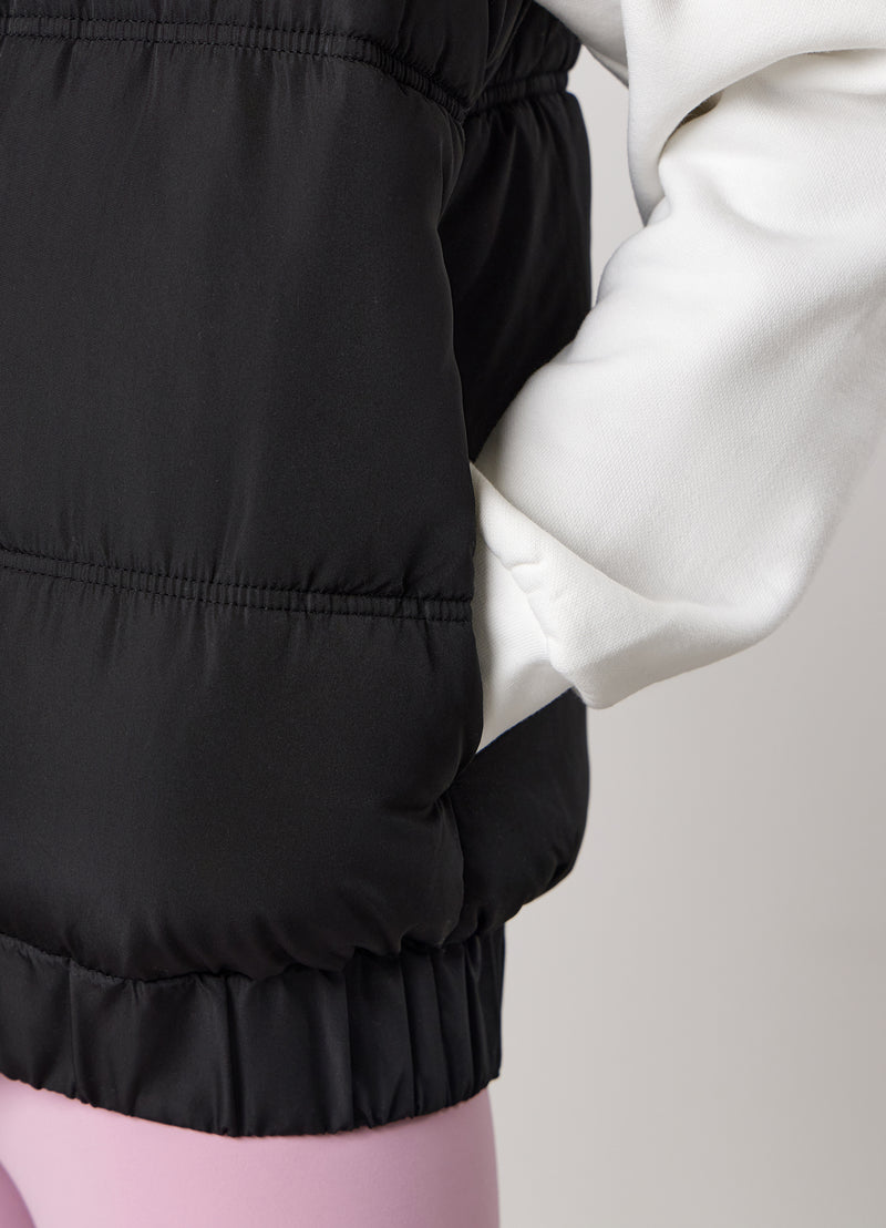 Gym King Kids Panelled Gilet - Black