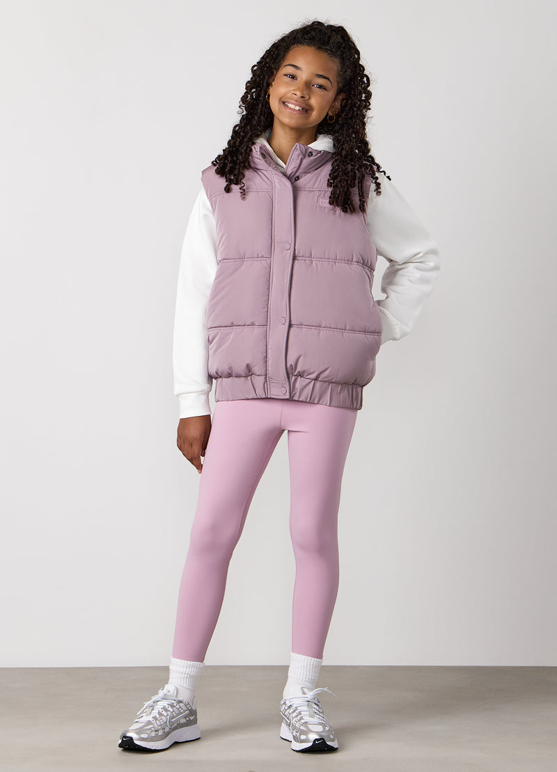 Gym King Kids Panelled Gilet - Purple Fog