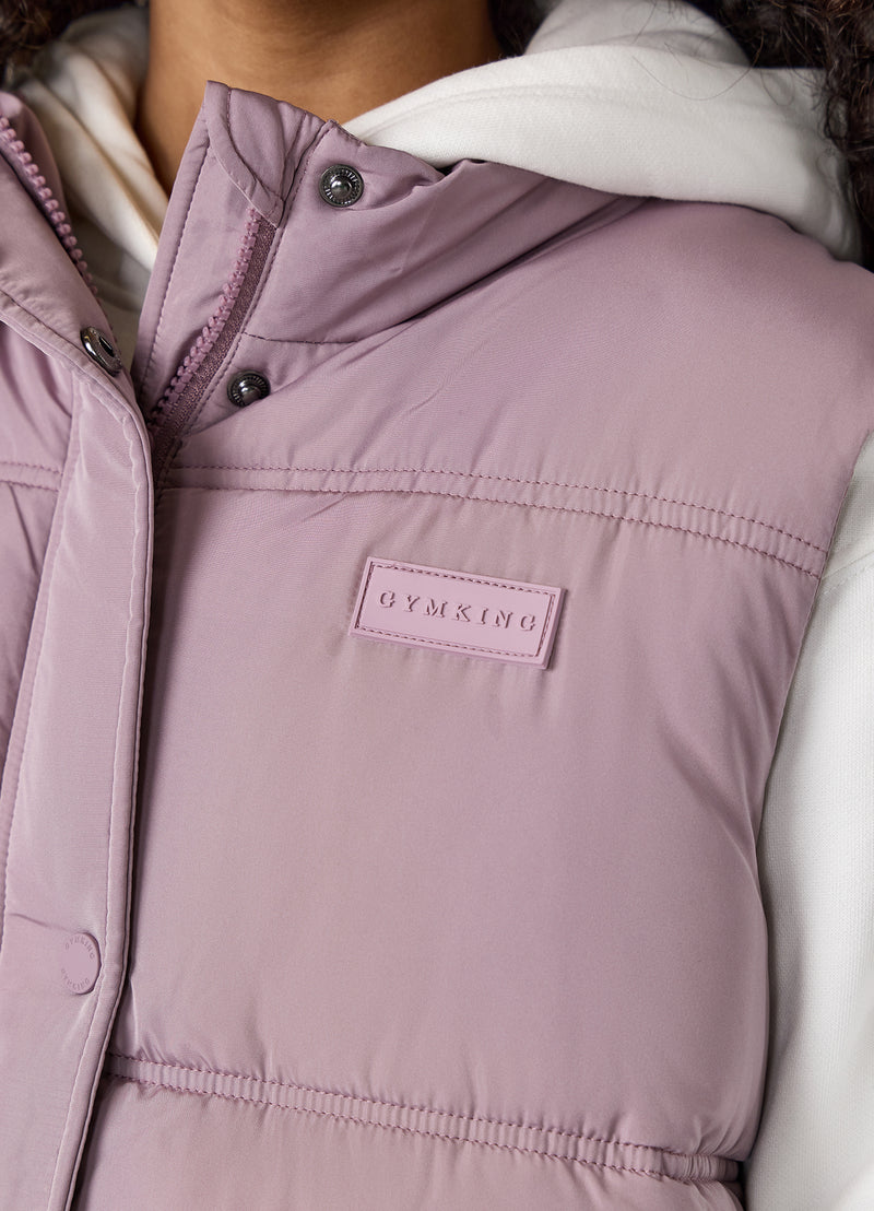 Gym King Kids Panelled Gilet - Purple Fog