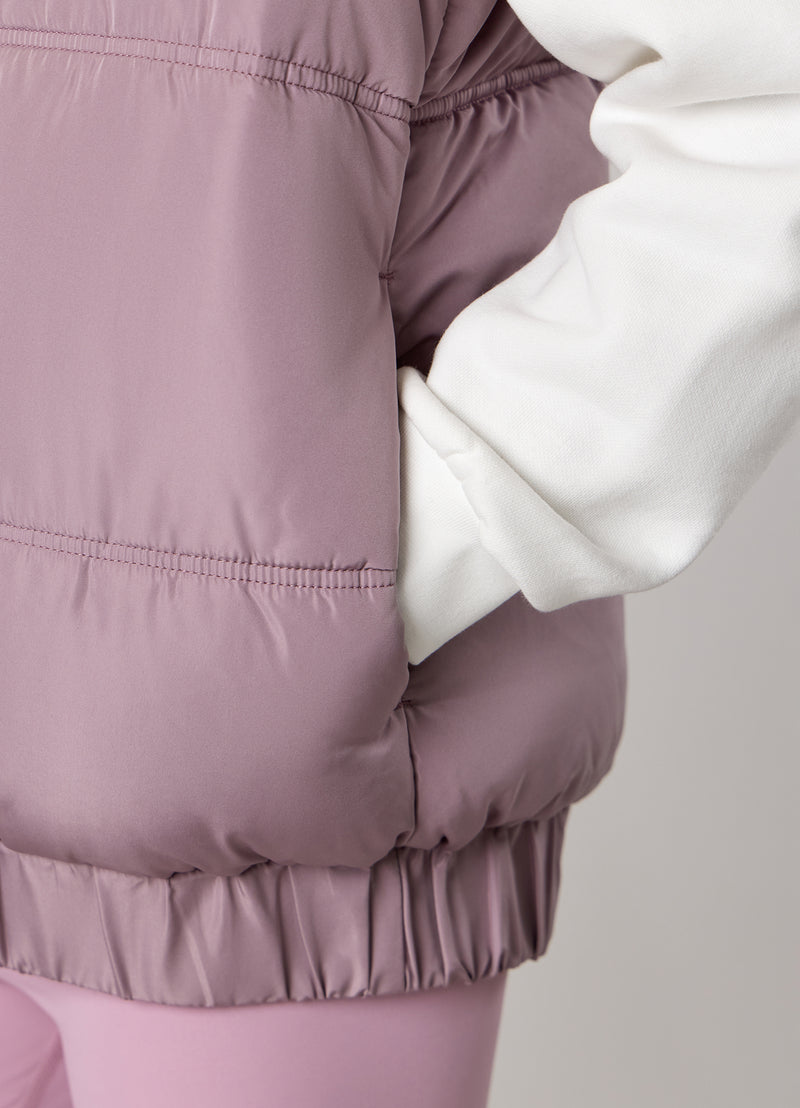 Gym King Kids Panelled Gilet - Purple Fog