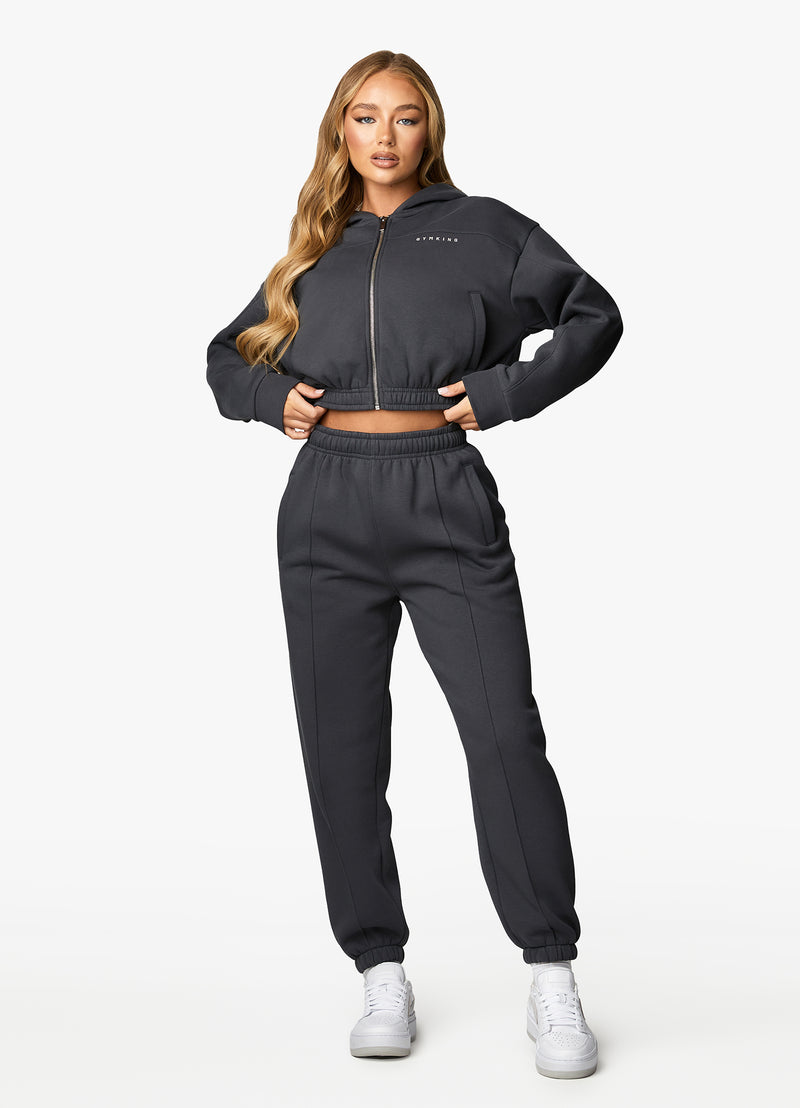 Gym King Powered By Belief FZ Hood - Oyster Grey