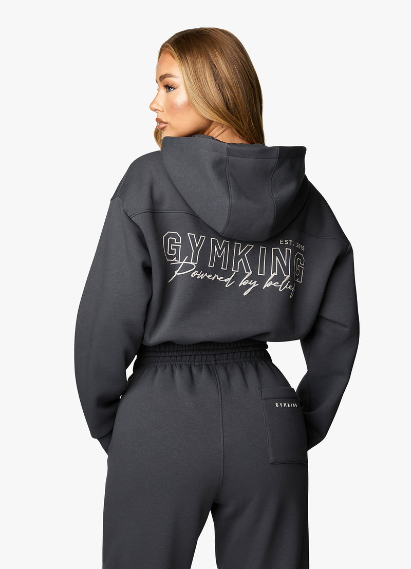 Gym King Powered By Belief Tracksuit - Oyster Grey