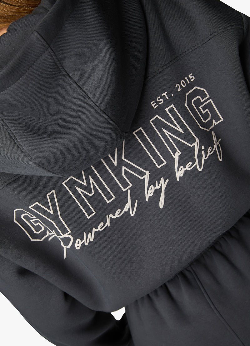 Gym King Powered By Belief Tracksuit - Oyster Grey