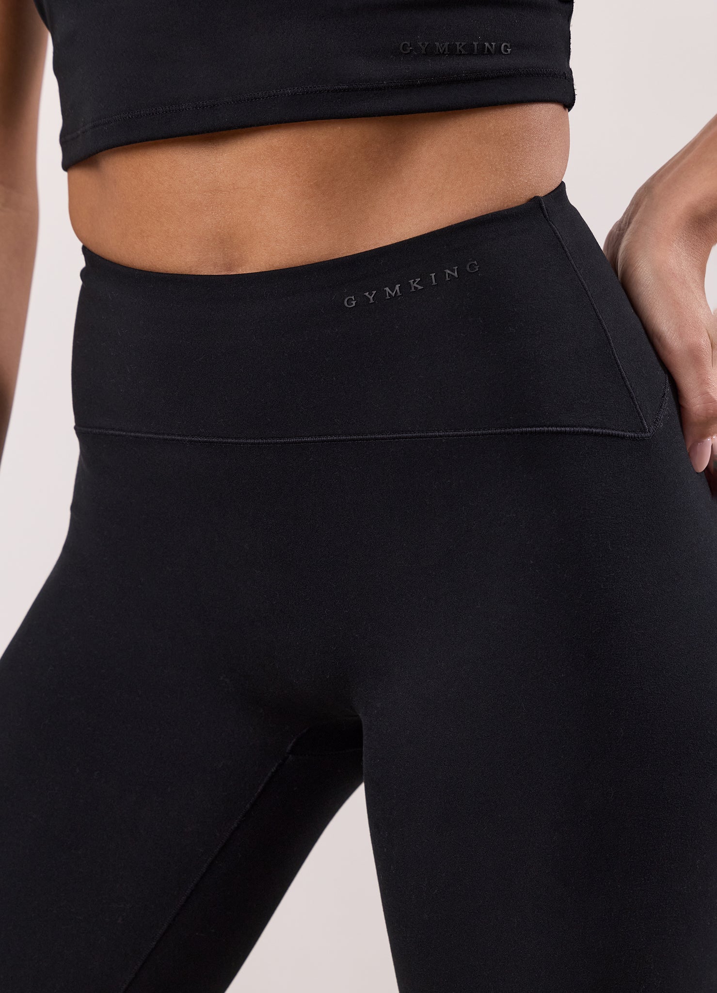 Gym King Peach Luxe Legging - Black Luxe