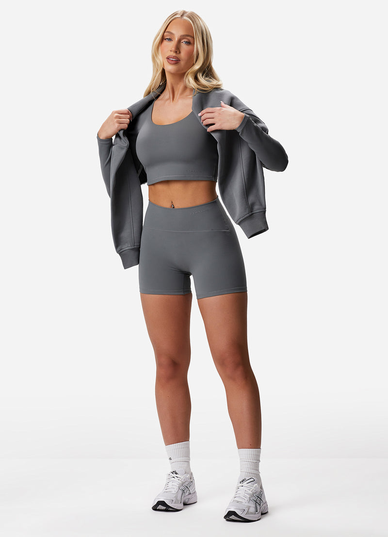 Gym King Peach Luxe Long Sleeve Top - Dark Sage Luxe