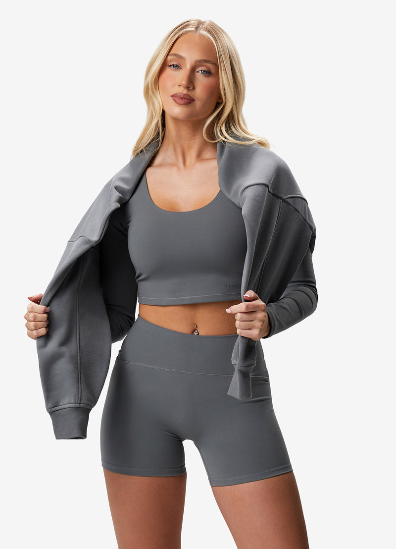 Gym King Peach Luxe Long Sleeve Top - Dark Sage Luxe