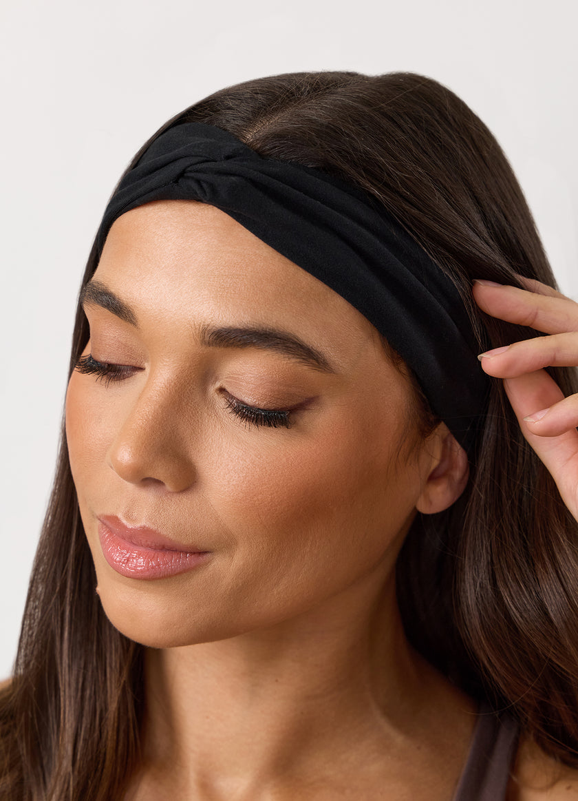 Gym King Twisted Headband - Black