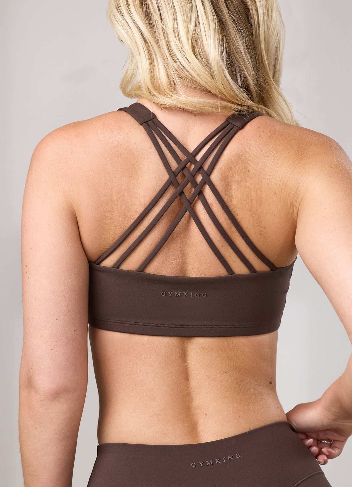 Gym King Peach Luxe Redefined Bra - Dark Chocolate
