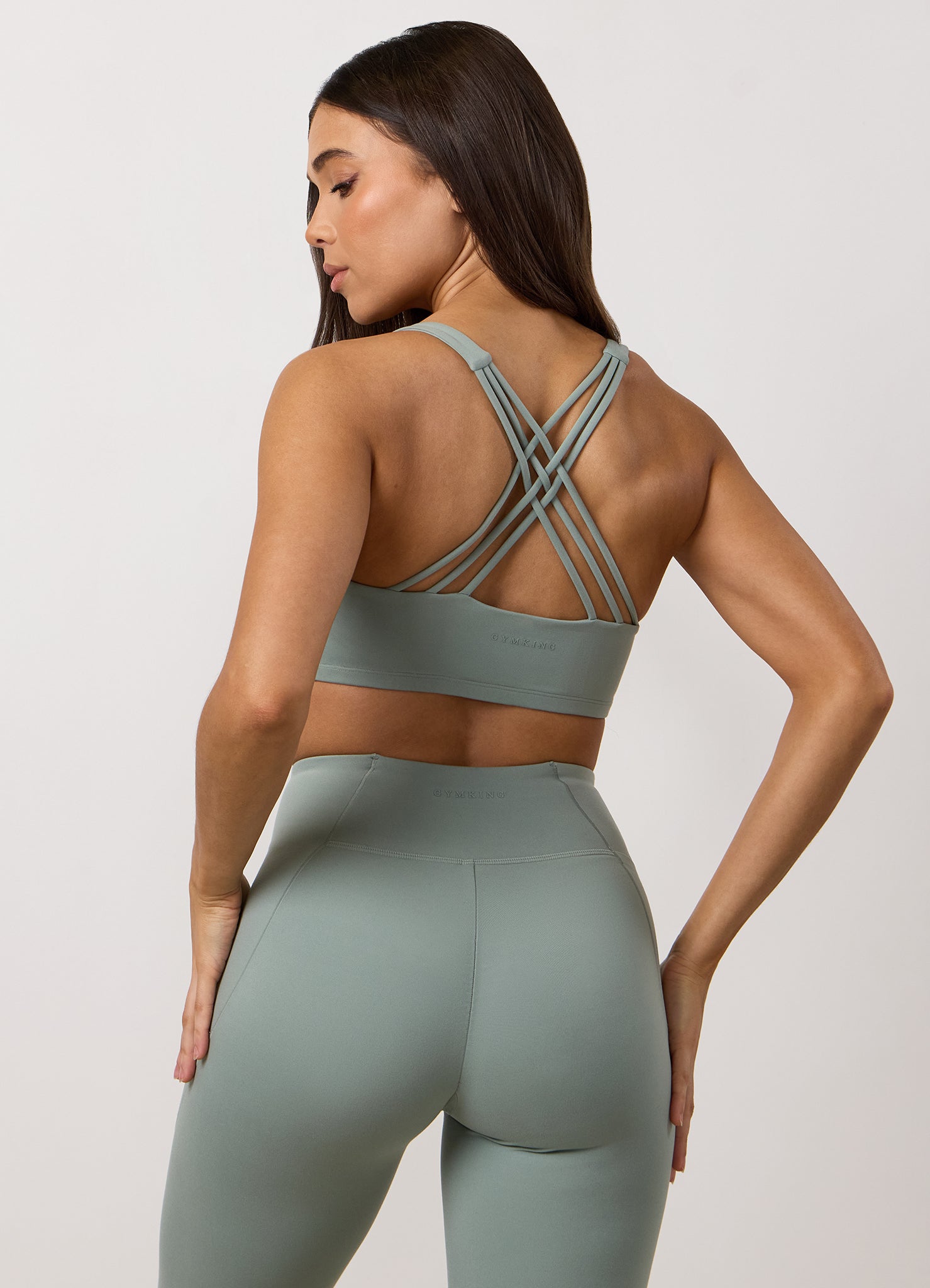 Gym King Peach Luxe Redefined Bra - Brushed Sage