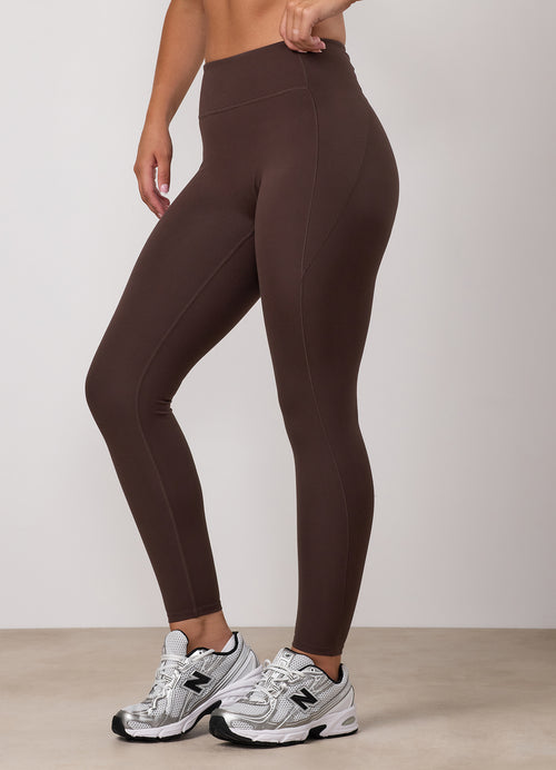 Gym King Peach Luxe Redefined Legging - Dark Chocolate