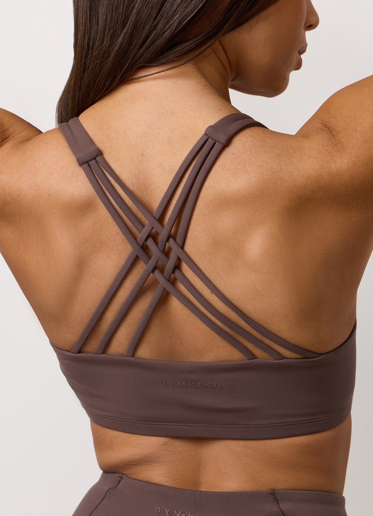 Gym King Peach Luxe Redefined Bra - Deep Mocha