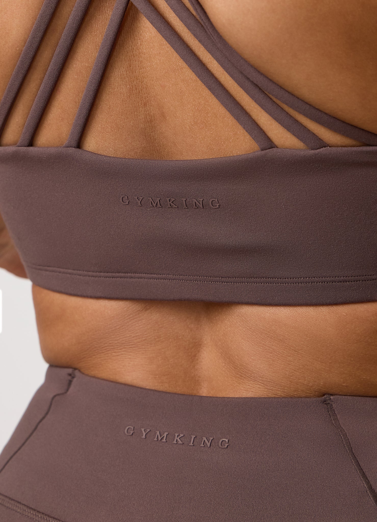 Gym King Peach Luxe Redefined Bra - Deep Mocha